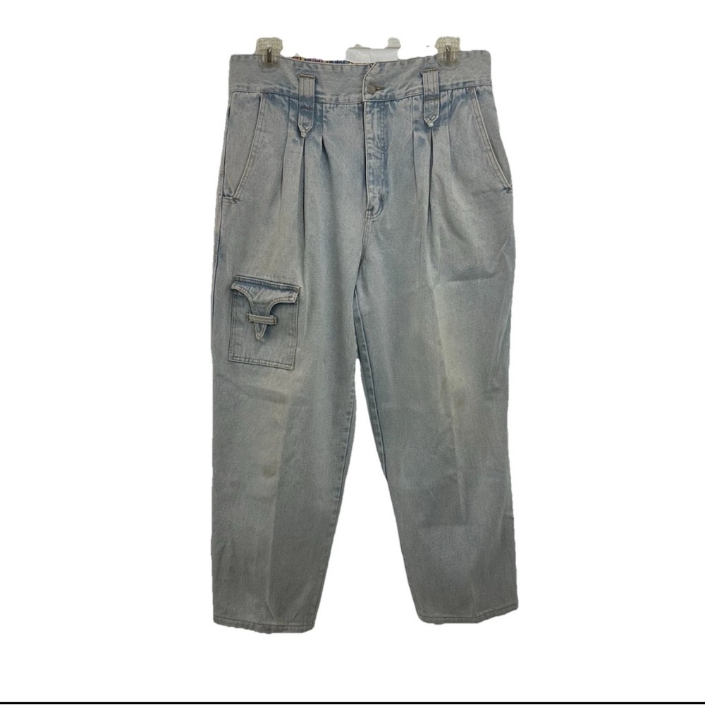 Vintage Corniche High Waisted Jeans Women’s 38 Flap Pocket Pleated Front Retro